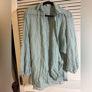 Elegant Light Blue Women's Blouse